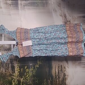 New! Kojooin Womens Medium colorful pastel lightweight Spring Summer Sun Dress